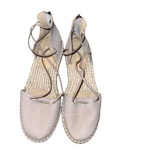 Eileen Fisher Tan Leather Elegant Women's Espadrille Flats Size 7